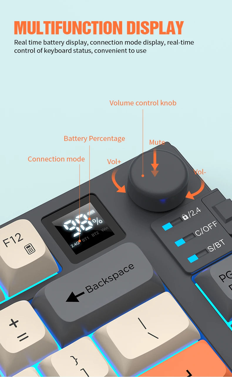 XUNFOX K920Wireless dual-mode Bluetooth keyboard and mouse set game office laptop universal keyboard and mouse
