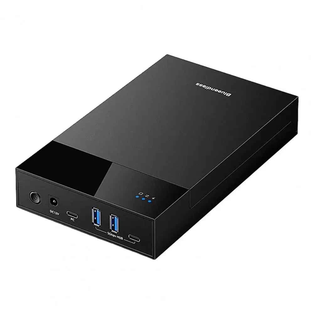 UK Plug 3.5-inch 2.5-inch External Hard Drive Enclosure Multi-Port Hub USB 3.0 to SATA Hard Drive Docking Station 20TB