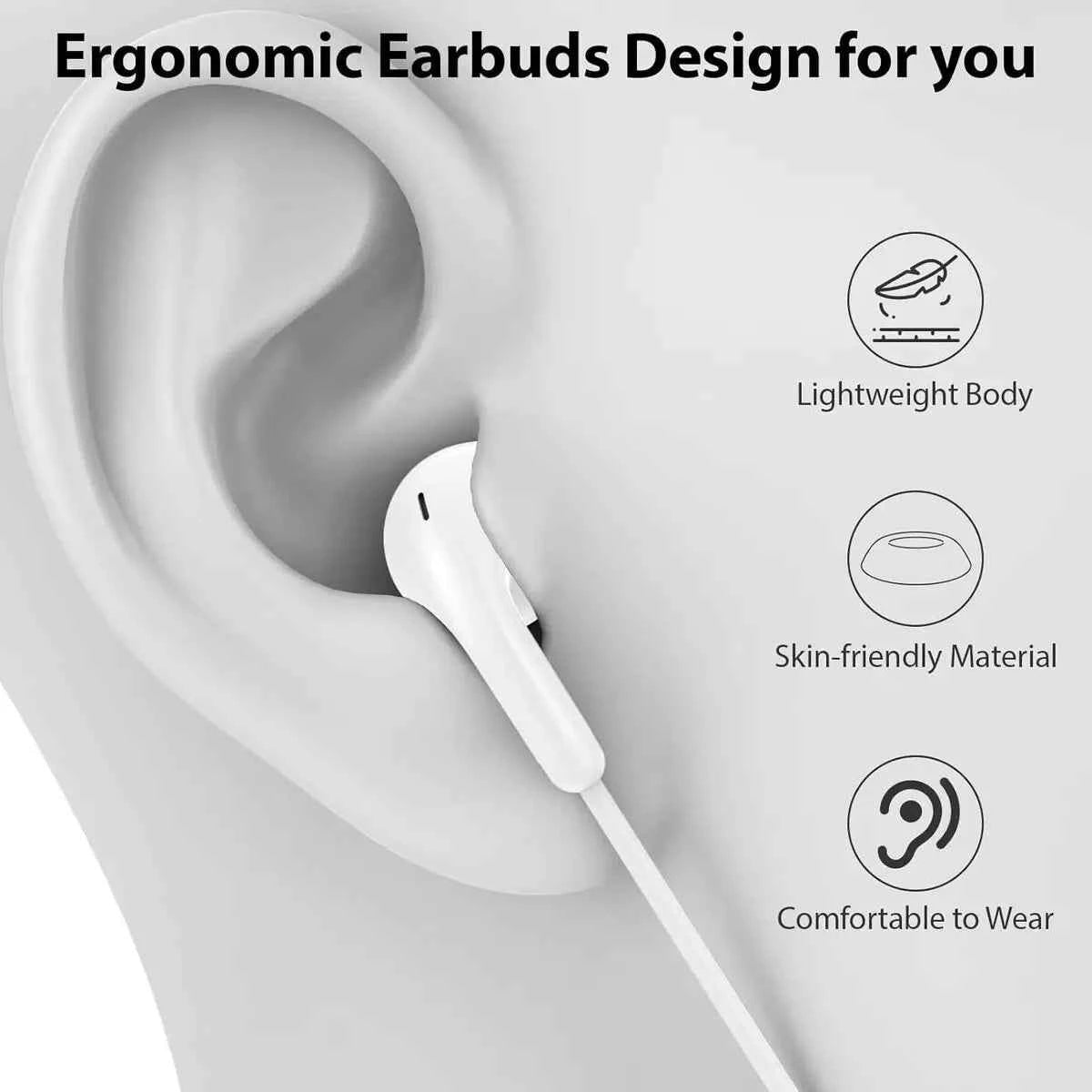 USB C In-Ear Wired Headphones with Mic Volume Control Noise Isolating HiFi Stereo Earphones Earbuds for iPhone 17 16 15 Samsung