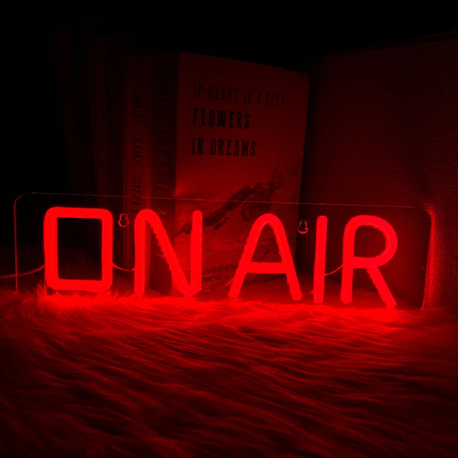 ON AIR Neon Signs, LED Studio Live Decorative Lights,  USB Connected, for Streamers Influencers Gamers  Party Decoration