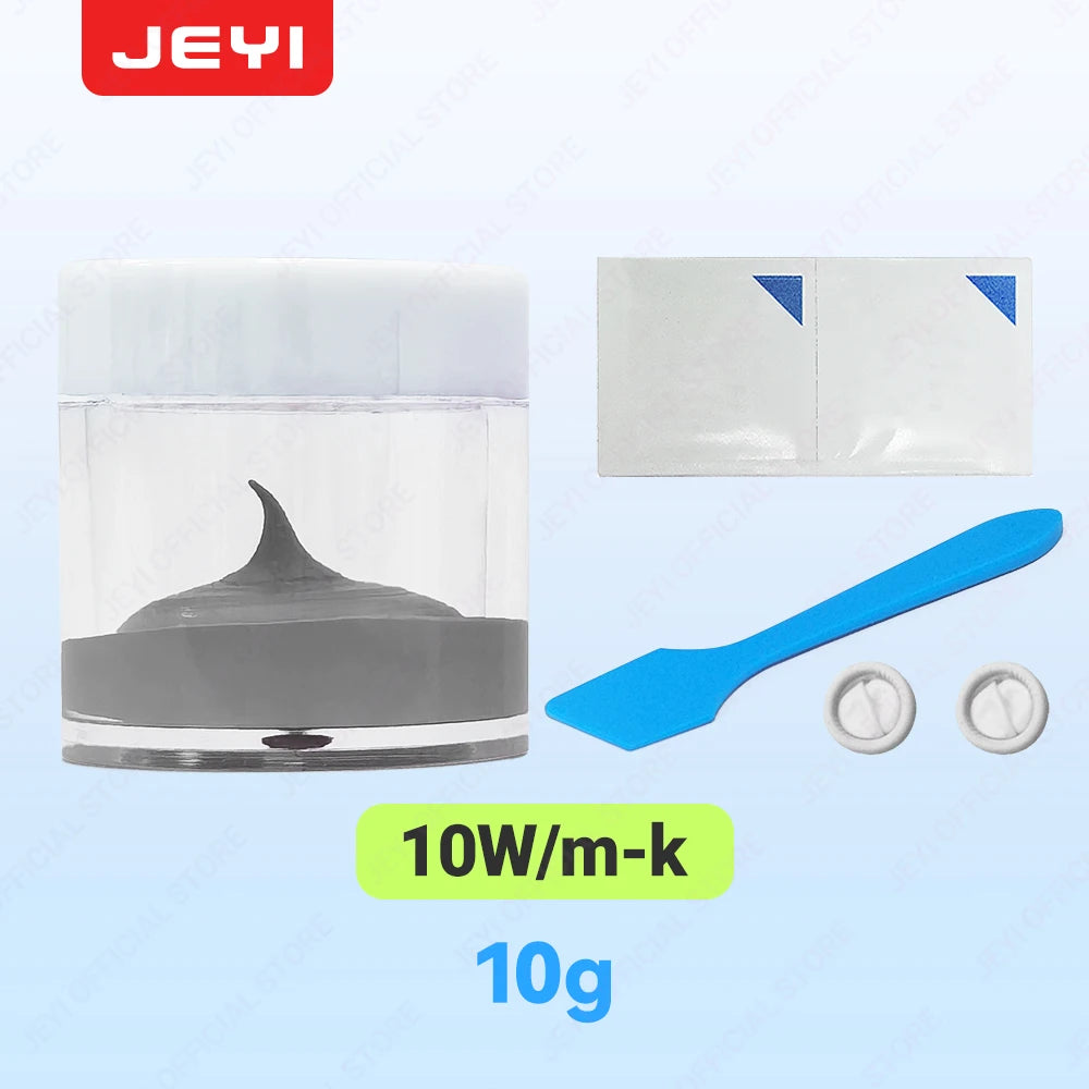 JEYI 10g High-Performance Thermal Paste – 10W/m·K Silicone Grease for CPU, GPU, VGA, Laptop & HeatSink Non-Curing, Easy to Apply