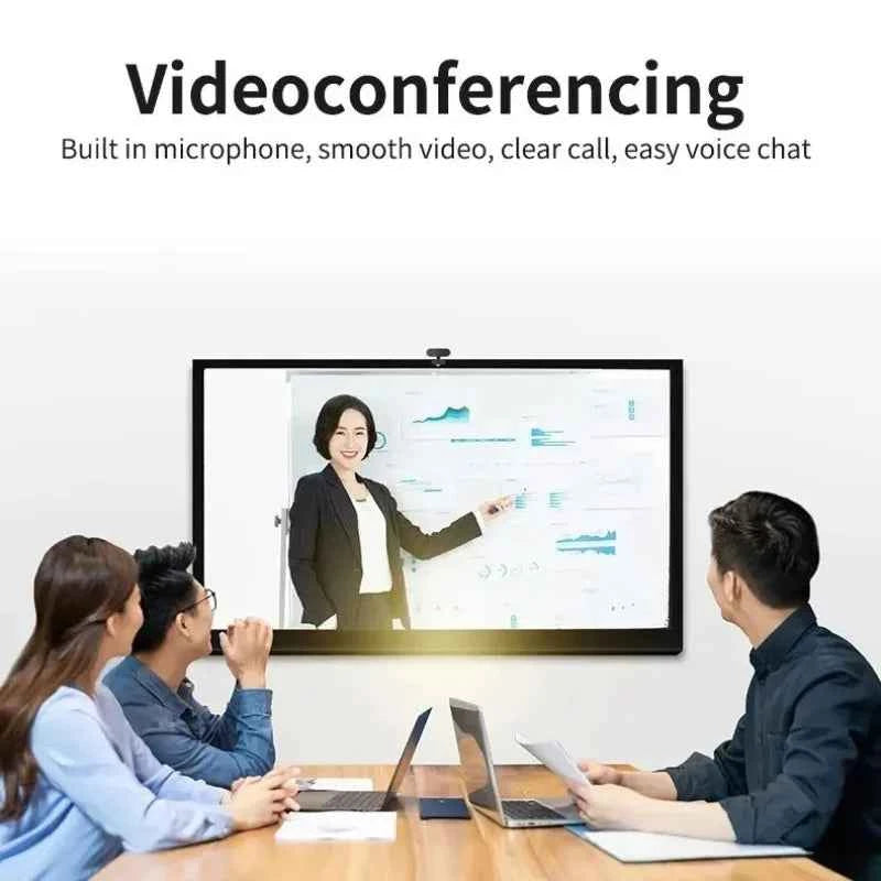 HD 1080P Webcam Built-in Mic USB Camera No Driver Required for Online Learning Video Conference Home Office