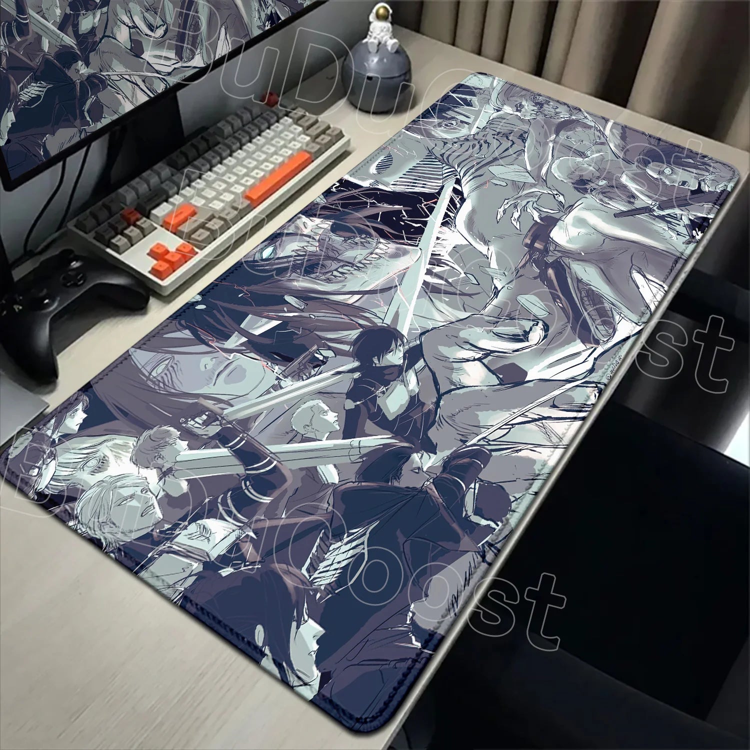 New Mousepad Anime Attack on Titan Mouse Pad Gaming Accessories PC Keyboard Large Rubber Non-slip Desk Mat Computer Table Carpet