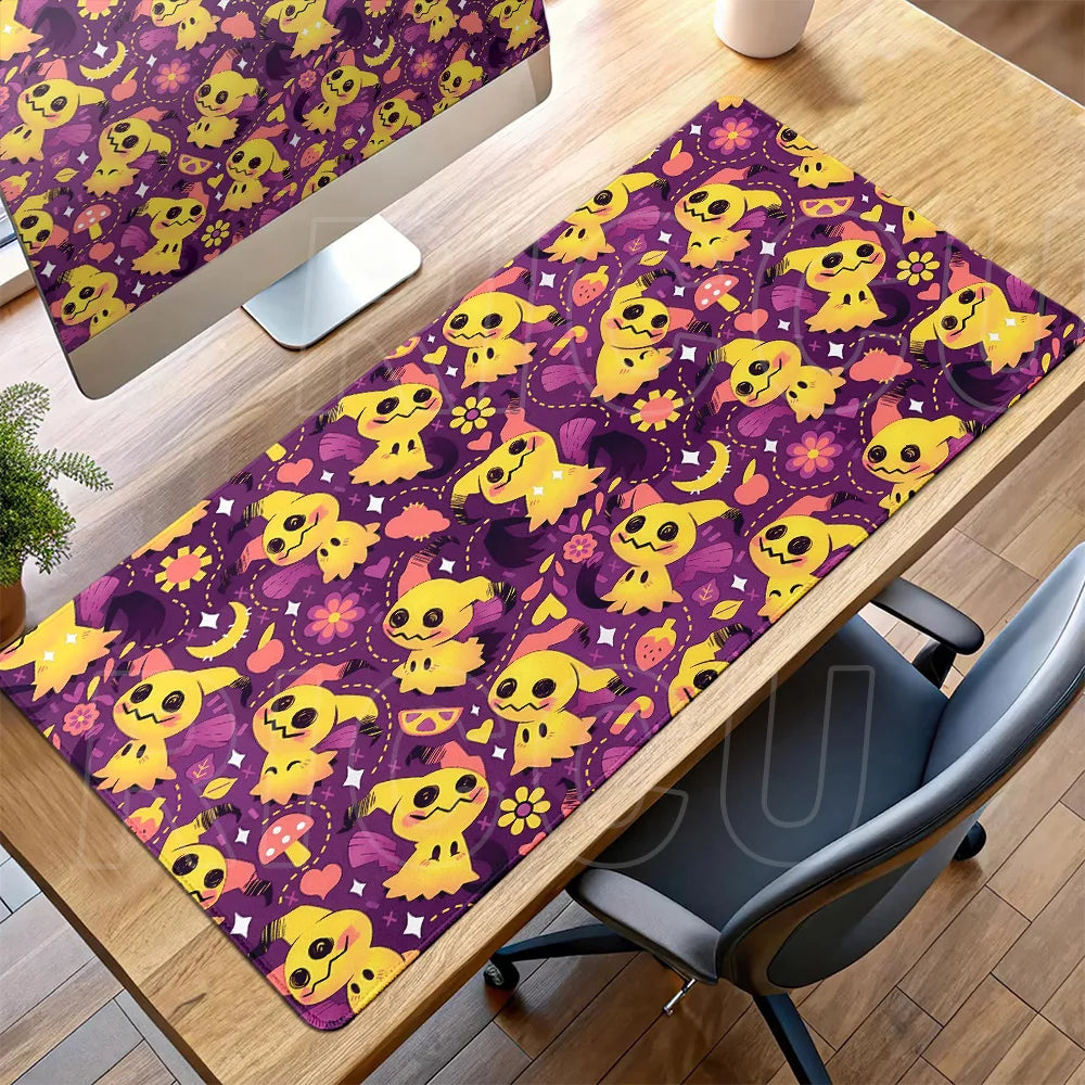 XXL Large Mouse Pad Pokemon Mimikyu Office Mats Carpet Laptop Locking Edge Game Keyboard Desk Mat Rug Mousepad Rubber Table Mat