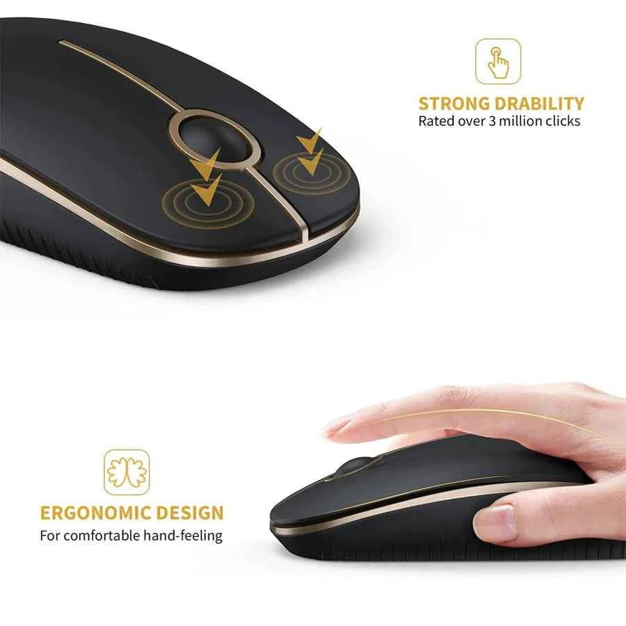Wireless Mouse 2.4G Slim Portable Computer Mouse With Nano Receiver Less Noise Mobile Optical Mice For Notebook PC Laptop Comput