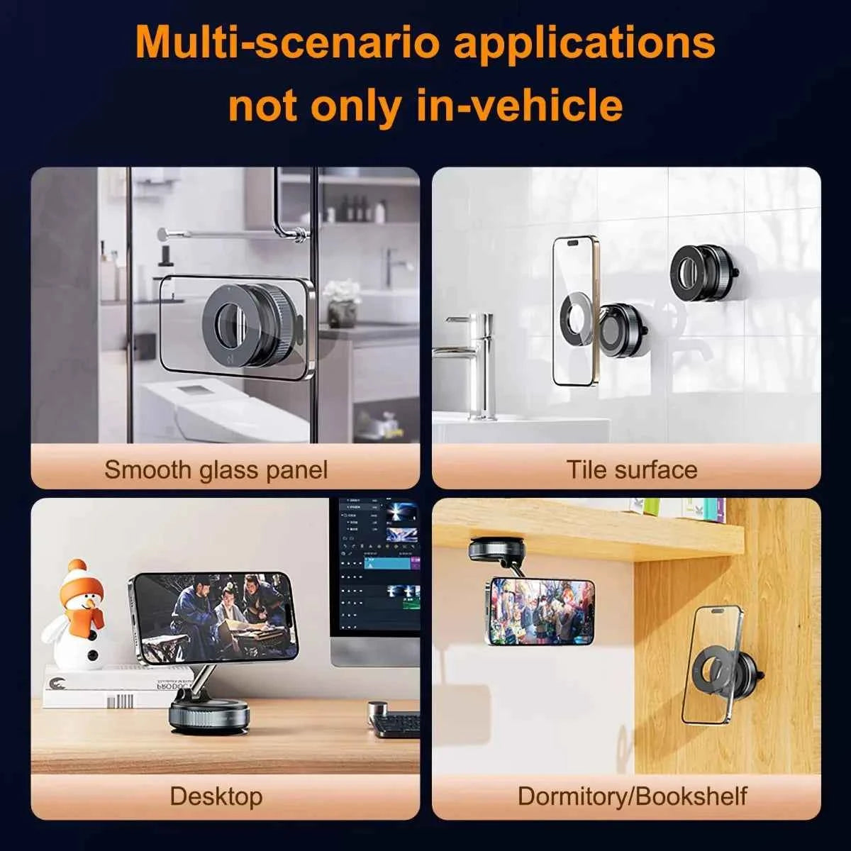 Mobile phone magnetic stand for desktop; 360° rotating magnetic adsorption stand; universal mobile phone holder