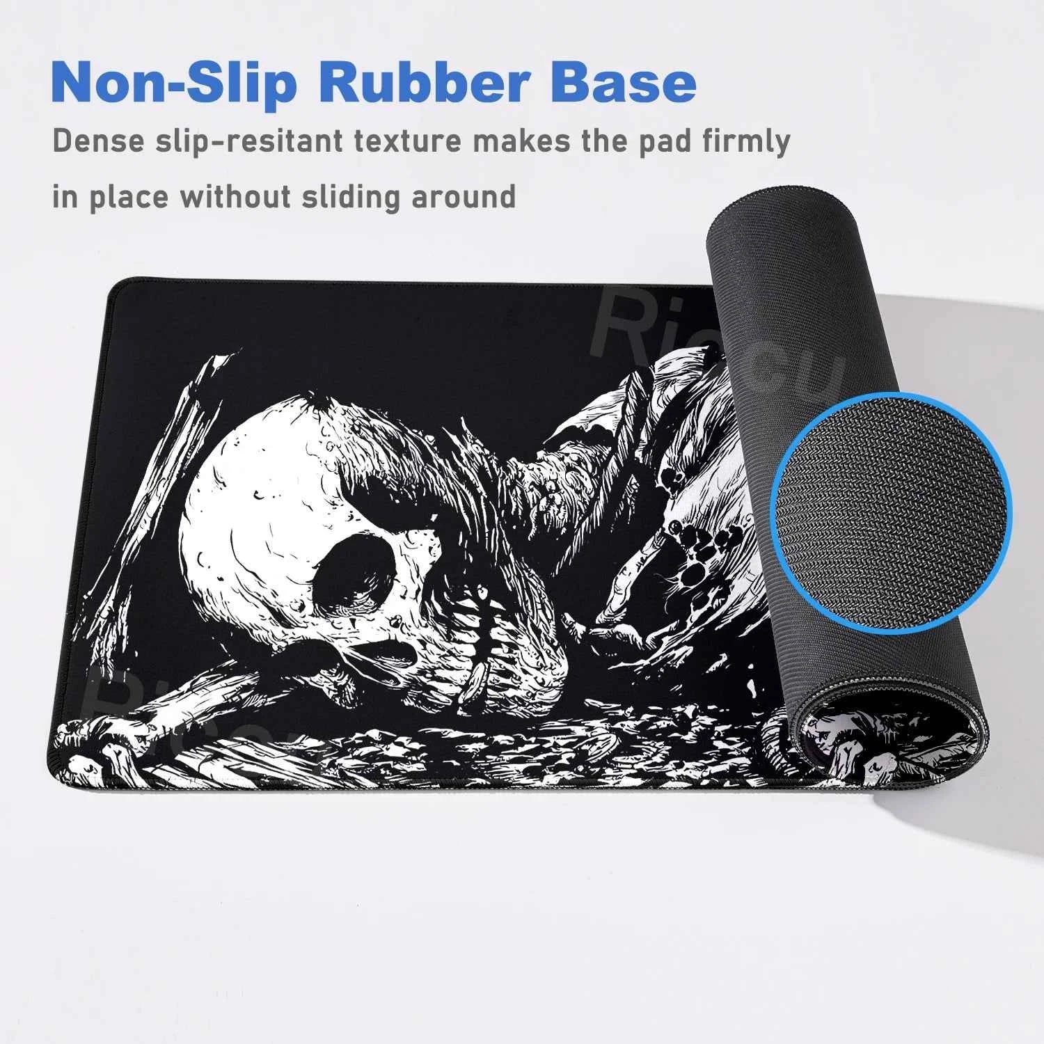 Black White Skull Gaming Mouse Pad Large Mousepad XXL Table Mat Anti-slip Keyboard Accessories Office Laptop Desk Mats Gamer Rug