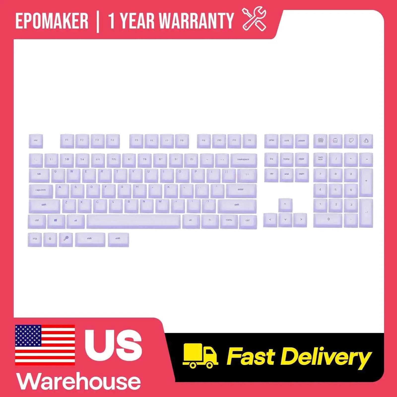 EPOMAKER AegisSil Keycap Set 113 Cherry Profile Silicone Material Keys for Cherry MX/Kailh/Outemu/Gateron Mechanical Keyboard