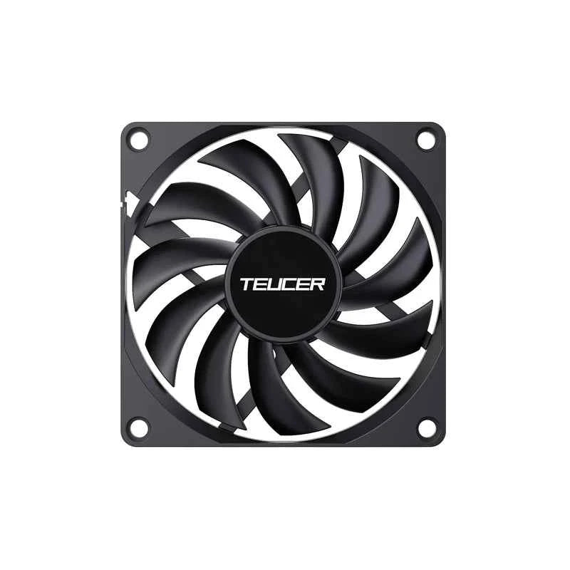 TEUCER UT-8010 Slim 80MM PC Case Fan 800-3000RPM Intelligent Temperature Control 8CM Thickness 10mm Black Cooling Fan