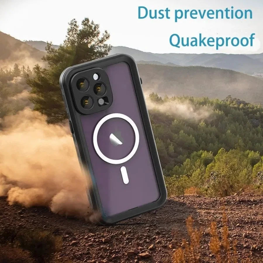 IP68 Waterproof Phone Case For iPhone 16e 15 Plus 14 13 Pro Max Snowproof Dustproof Shockproof Shell Underwater Protection Cover