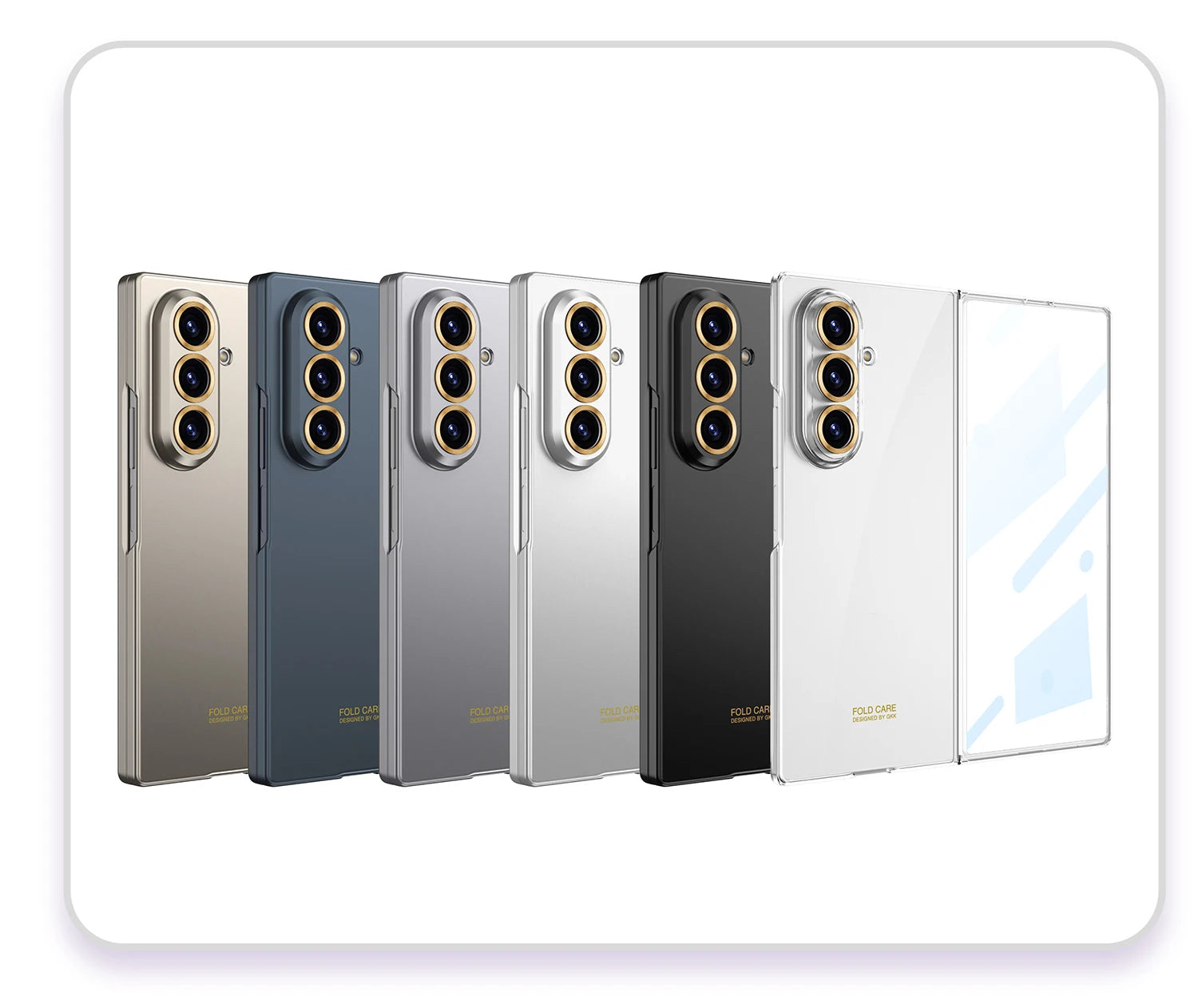 Luxury Fashionable Ultra-thin Phone Case For Samsung Galaxy Z Fold 7 6 5G With Screen Glass Protect Film Matte Protector Cover