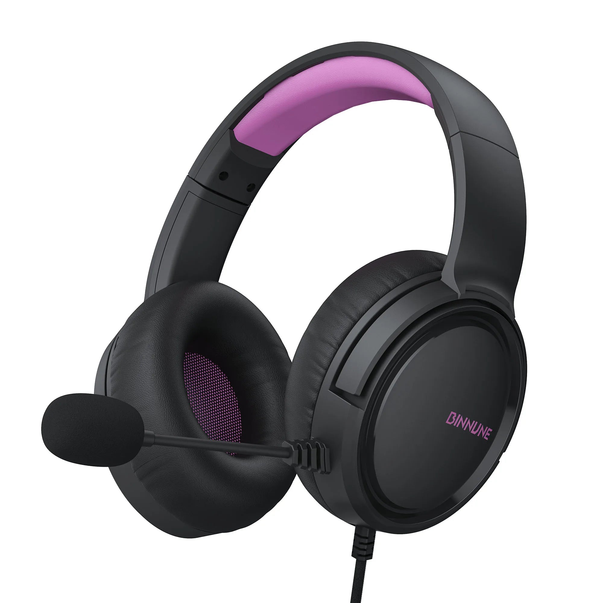 BINNUNE Gaming Headset with Mic – Wired Headphones for PS5, PS4, Xbox Series X|S, Xbox One, PC & Switch, Noise Cancelling Stereo Gaming Headphones.