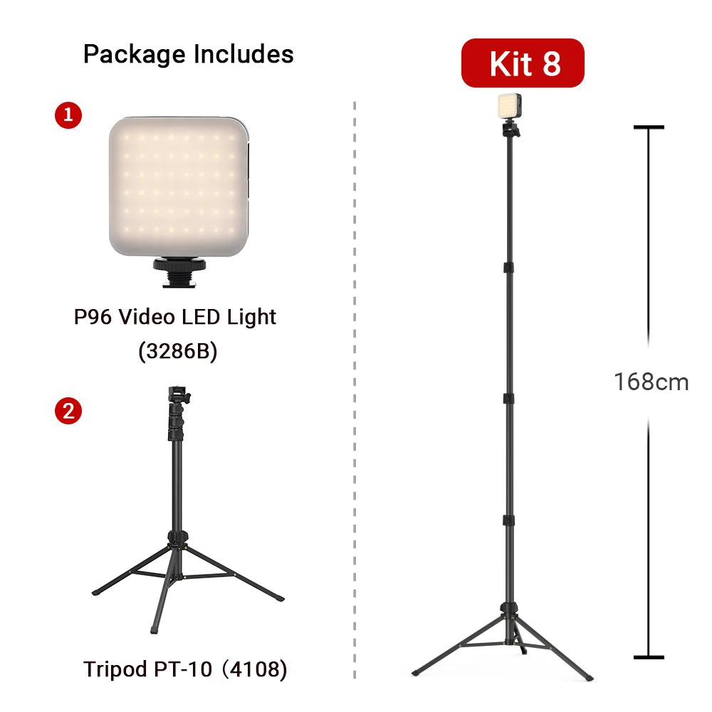 SmallRig P96 LED Video Light  Mini LED Camera Lights 2200mAh 6500k Zoom Photo Video Lighting for Youtube Tiktok Vlog Fill Light