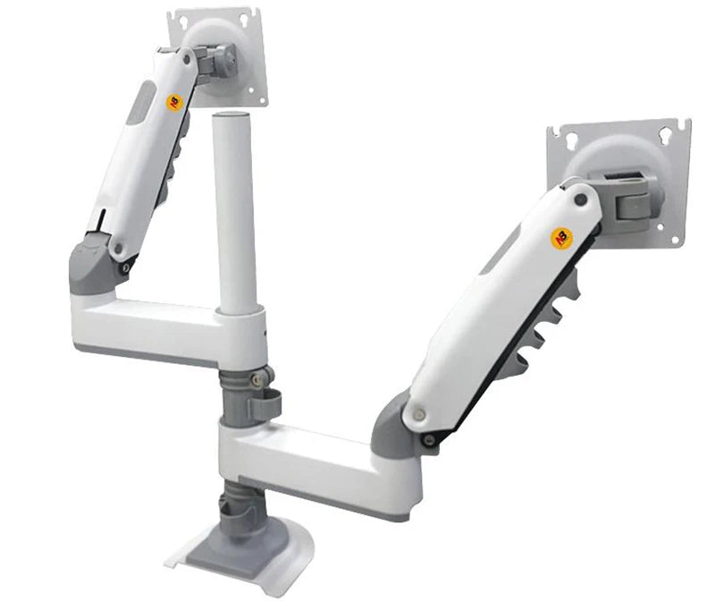 NB H180 Double Monitor Desk Holder Arm Gas Spring Full Motion 17'-27' LCD TV Mount Ergonomic Dual Arm Clamp Bracket 2-9kgs Each