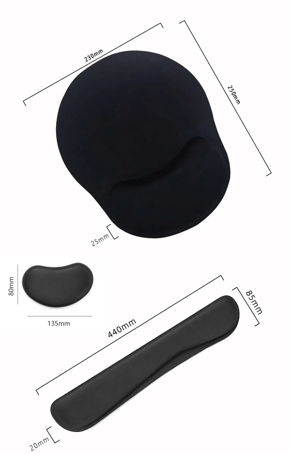 Mouse Pad Memory Foam Mouse Mat Keyboard MousePad Set Ergonomic Wrist Pad Mice Mat ,For Office Computer Laptop moise pad