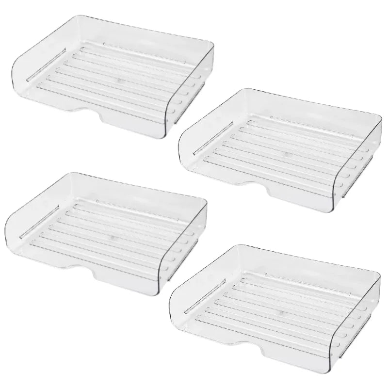 Transparent document storage rack, desktop storage rack, office book table storage box, organizer box