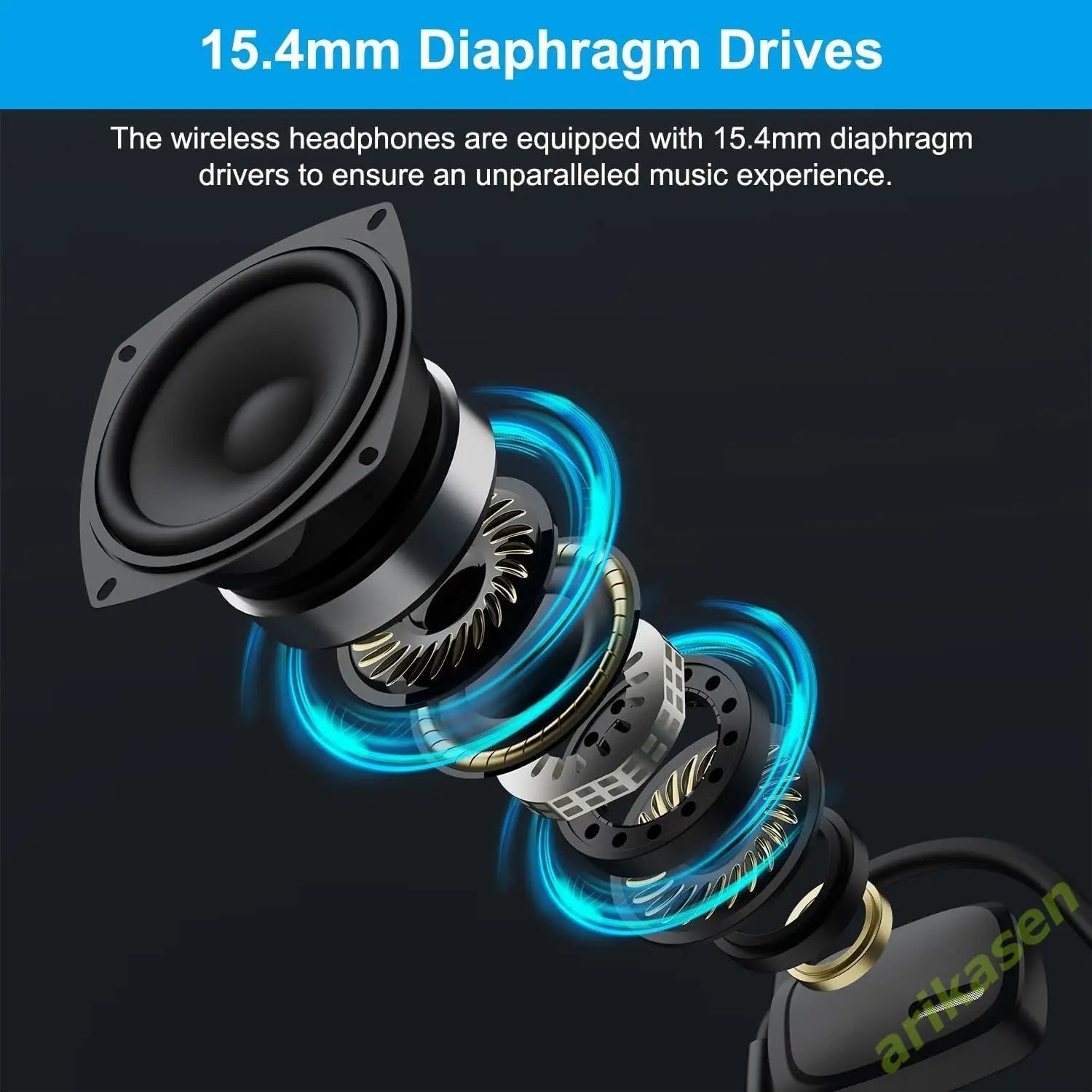 Bluetooth Headsets with Microphone Boom Noise Canceling Hands Free Call Open Ear Wireless Headphones Mute Button for Drivers Gym