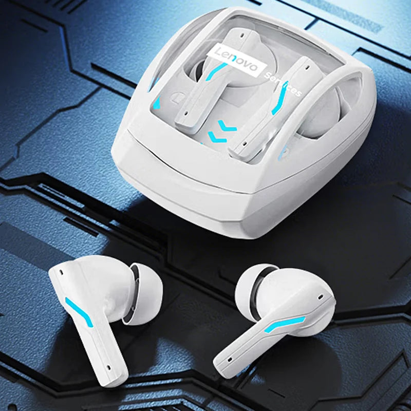 Lenovo Gaming Headset Bluetooth 6.0 Wireless Earphones Low Latency Noise Reduction Esports Headphone Waterproof 24H Battery Life