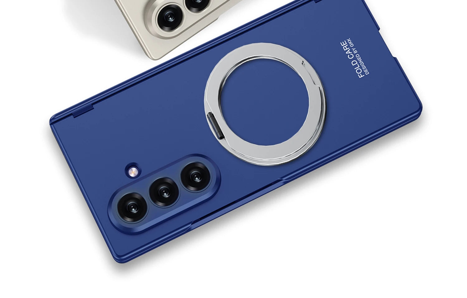Magsafe Rotating Bracket Case For Samsung Galaxy Z Fold 7 Skin-feel Matte With Glass Film ZFold7 Magnetic Hinge Protective Cover