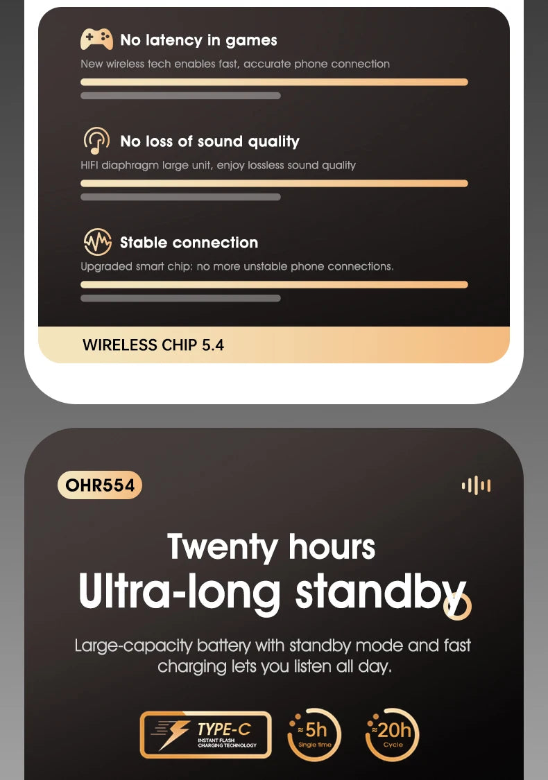 [Official Acer Product] Ohr554 New Wireless Bluetooth Headphones In-Ear Design Comfortable for Wearing Sports Running Calls Noise Reduction Stereo Sound Quality
