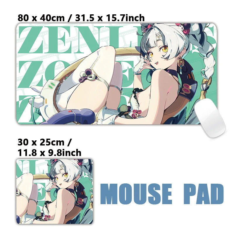 New Design Zenless Zone Zero Mouse Pad Promeia Starlight Billy Cissia XXL Large Mousepad Keyboard Pad Desk Mat Keyboard Mats