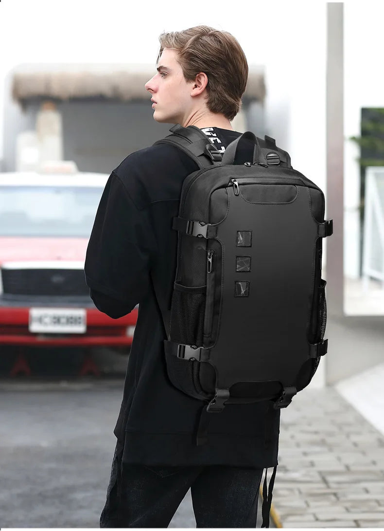 OZUKO Men Backpack Large Capacity 16 inch Laptop Backpacks USB Charging Teenager Schoolbag Male Waterproof Travel Bag Mochilas