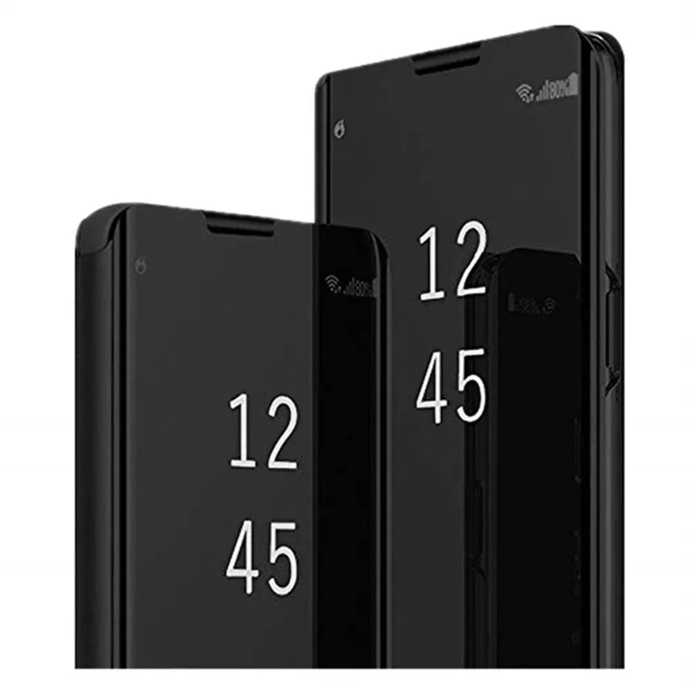 Luxury Smart Case For Samsung Galaxy S25 S24 S23 S22 S21 Ultra S20 S10 S9 Plus S23 FE 5G Mirror Leather Smart Flip Suppor Cover