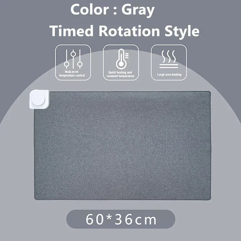 Intelligent Electric Heating Mouse Pad Winter Hand Warmer Computer Desk Heated Mat Office Desk Warming Pad Keyboard Table Mat