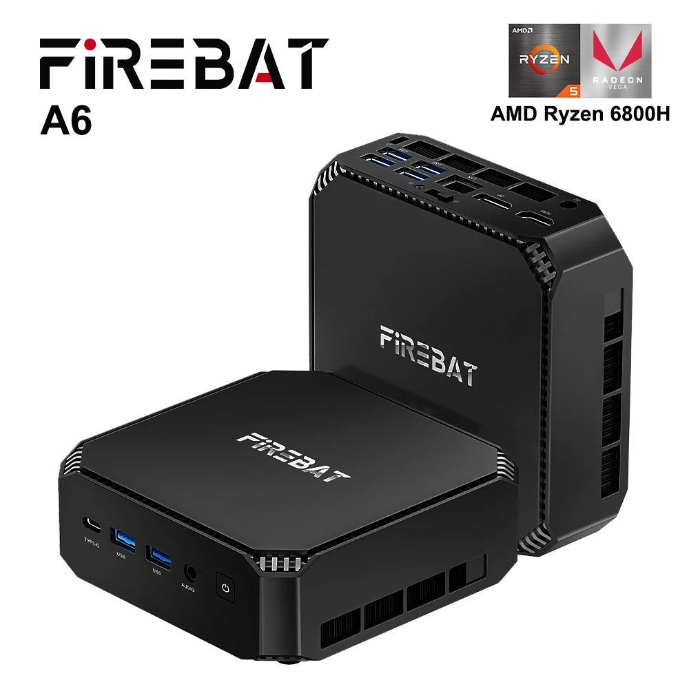 FIREBAT A6 MiniPC AMD R7 6800H Dual Band WiFi6 BT5.2 16GB 512GB Desktop Gaming Computer Mini PC Gamer - WinSupport Tech