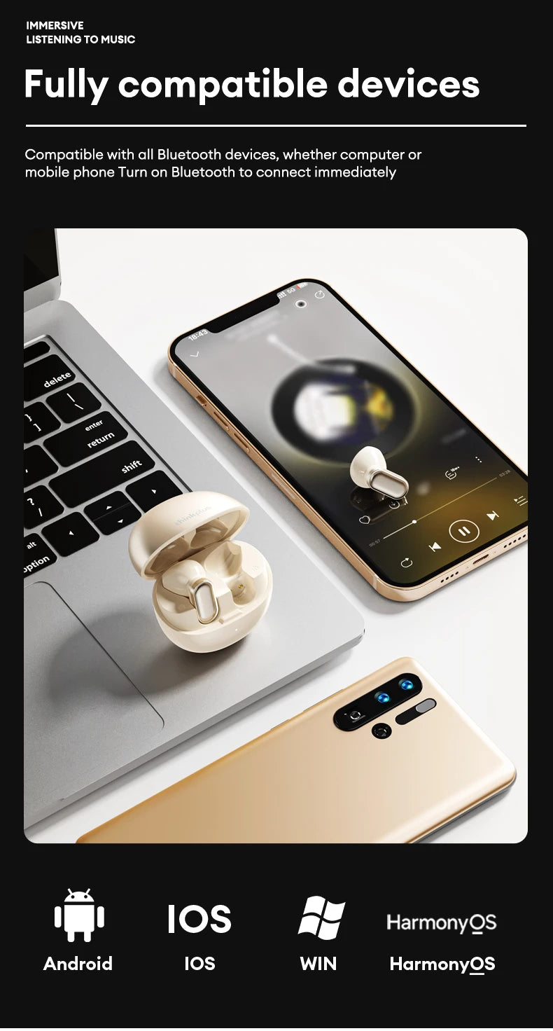 Original Lenovo LP19 PRO TWS Wireless Upgrade Bluetooth Earphones HiFi Sound Music Touch Earbuds Long Standby Gaming Headset New