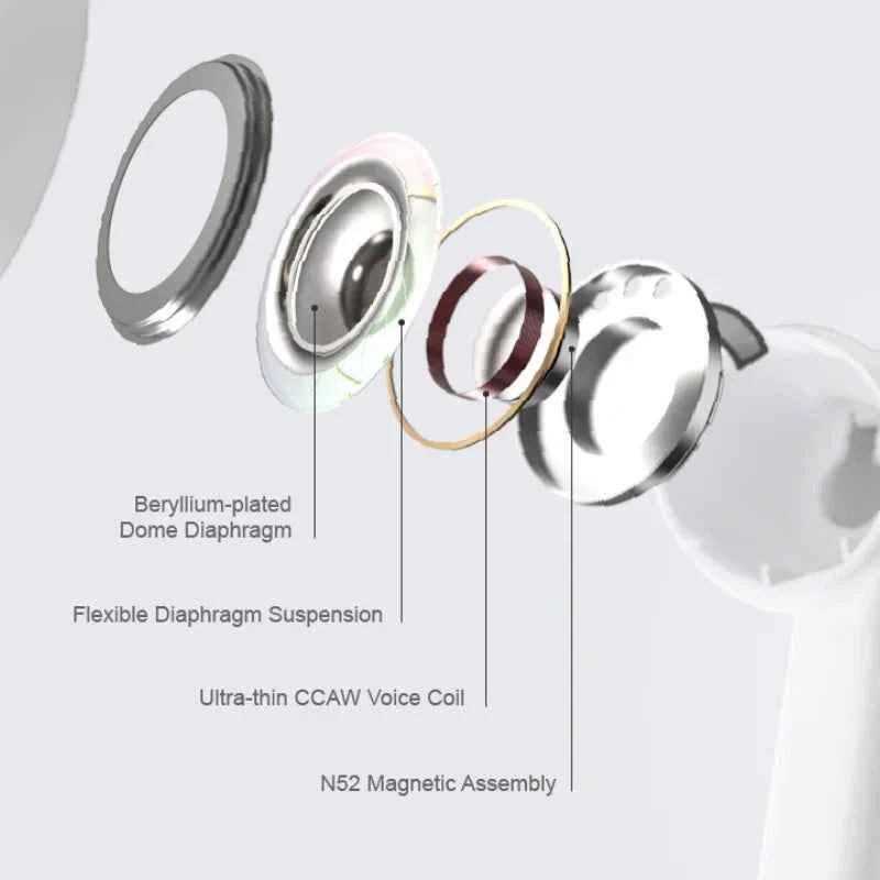 Moondrop Space Travel 2 HiFi Noise-Canceling TWS  Bluetooth 6.0 Compatibility Earphones with Great Call Quality