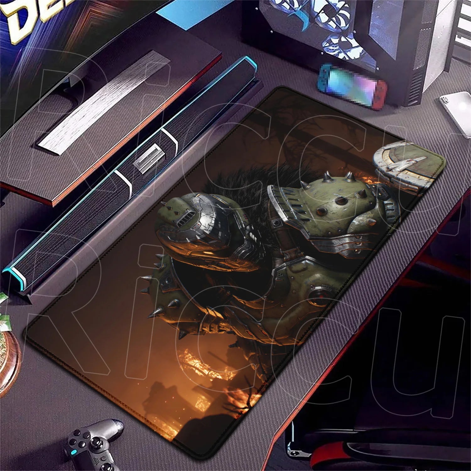 PC accessories 400x900mm Desk Mat Popular games D-Doom Mousepad Large Gaming Mouse Pad LockEdge Computer Keyboard Table DeskMat