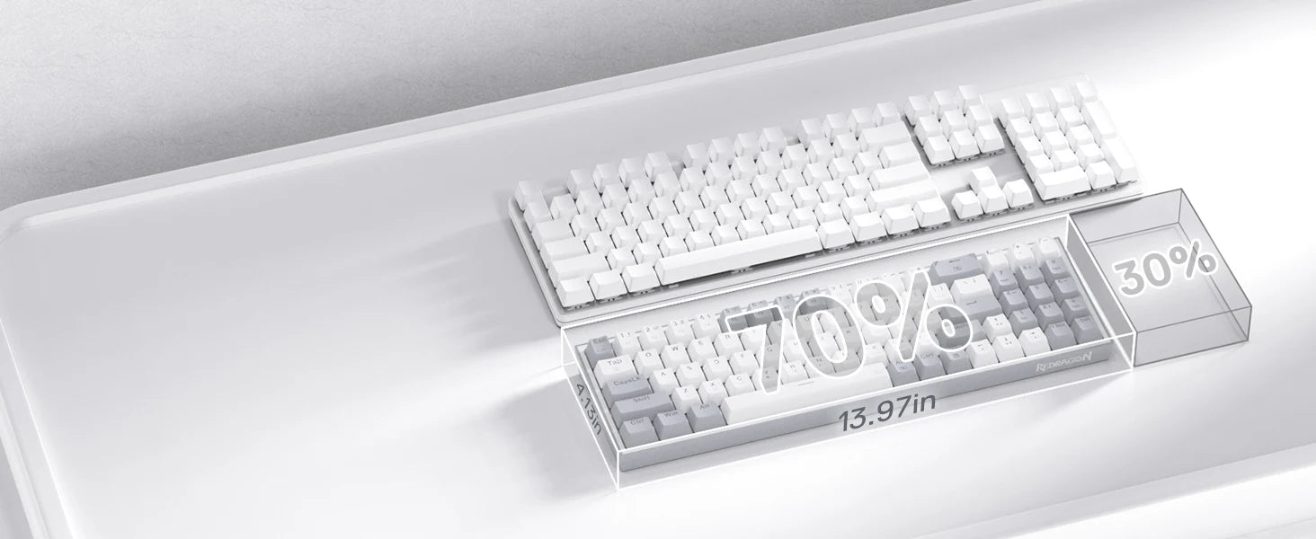 Redragon K628 75% Wired RGB Gaming Keyboard, 78 Keys Hot-Swappable Compact Mechanical Keyboard Hot-Swap Socket,  Red Switch
