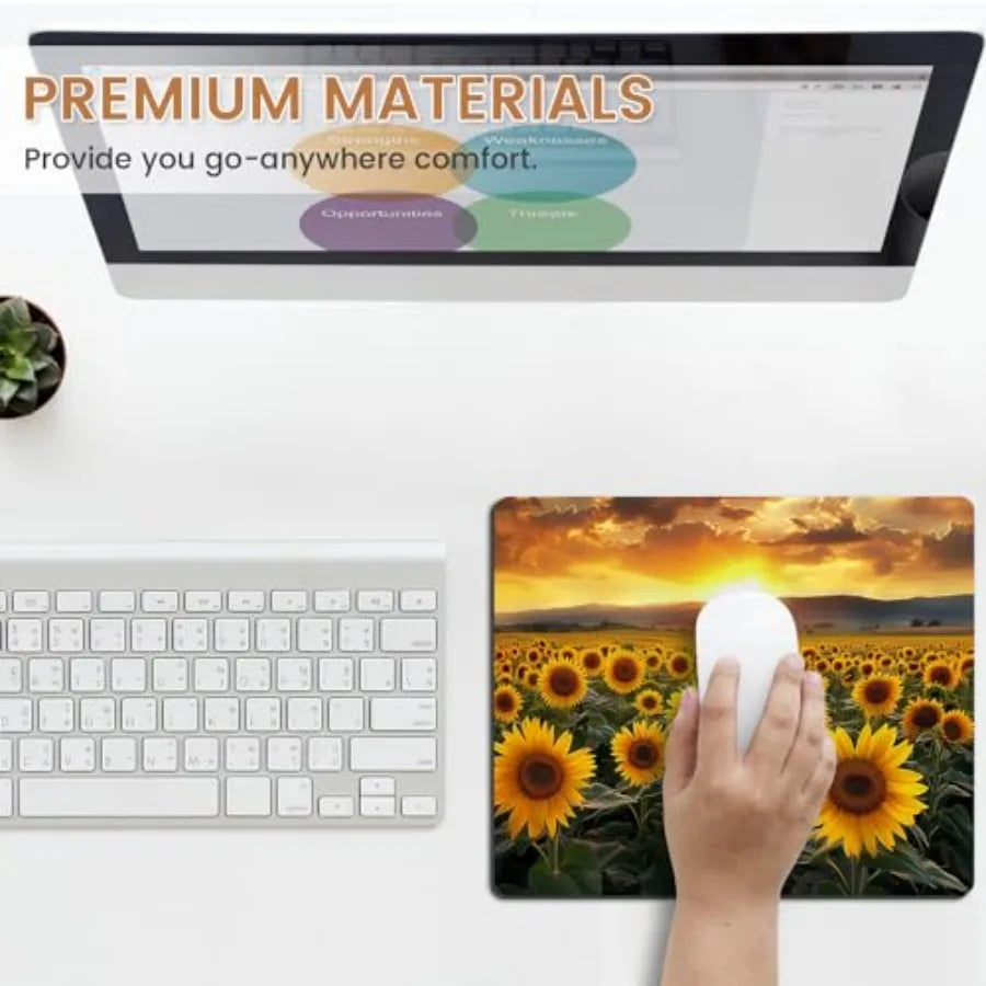 Mouse Pad, Non-Slip Rubber Base Mouse Mat Mousepad Waterproof Gaming Mouse Pad for Wireless Mouse, Computers Laptop Home Office