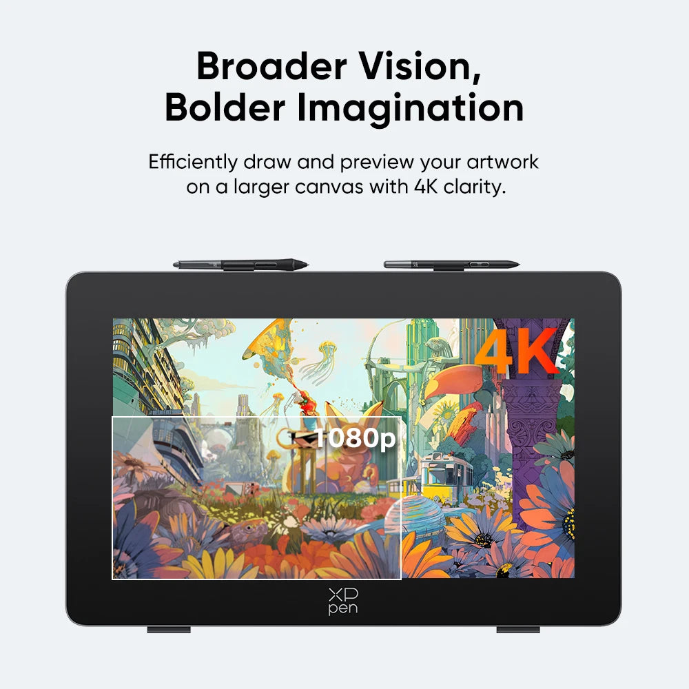 XPPen 4K Artist Pro 24 (Gen 2)  Graphics Tablet Monitor 23.8 Inch Calman Verifed Display Dual 16K Levels Stylus Support 60 Tilt