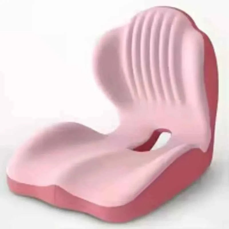 Memory Foam Lumbar Support Cushion - Ergonomic Back Pain Relief for Office Chair & Car Seat, Long Sitting Comfort