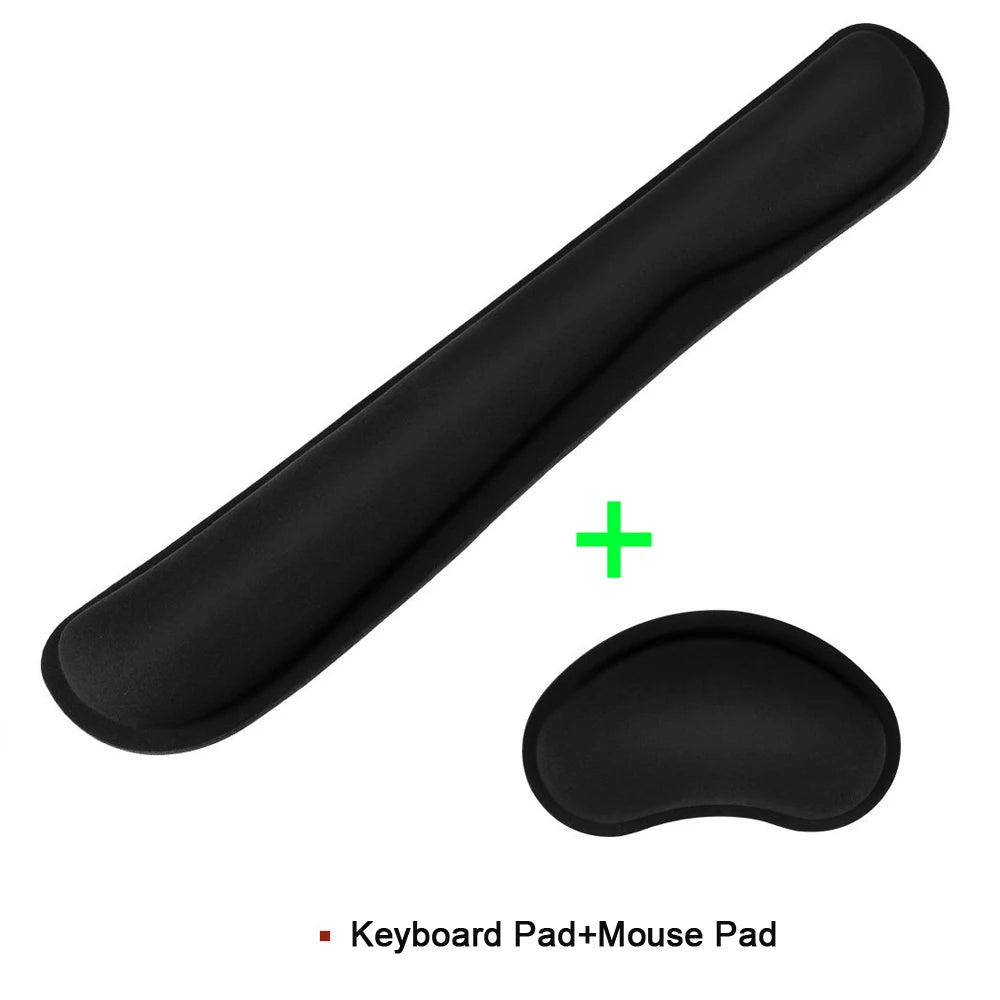 New Wrist Rest Mouse Pad Memory Foam Superfine Fibre Wrist Rest Pad Ergonomic Mousepad for Typist Office Gaming PC Laptop