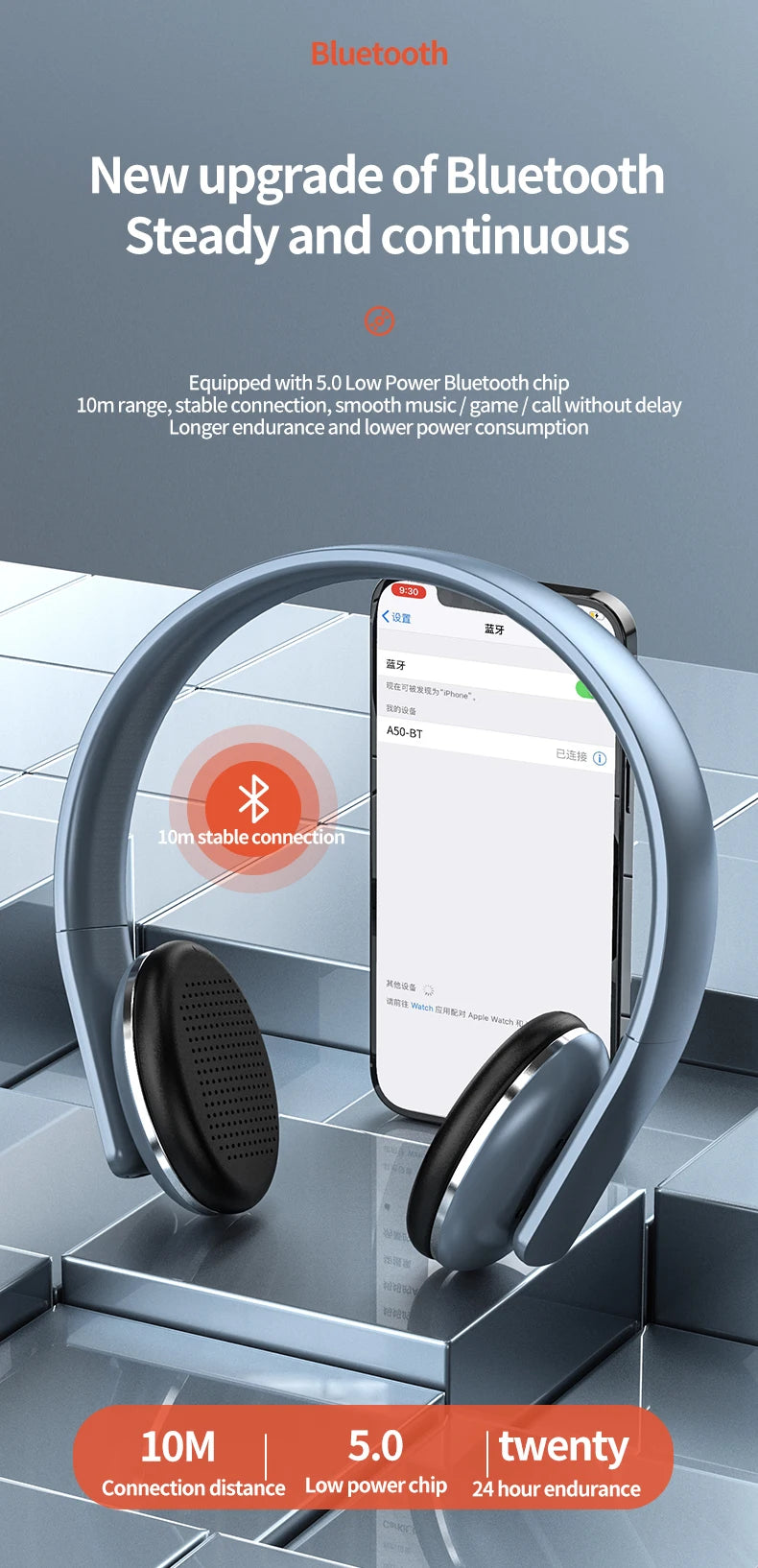 New Retro Bluetooth Wireless Over-Ear Headphones Foldable Lightweight Noise Reduction Vintage Fashion Headset For Students Gifts