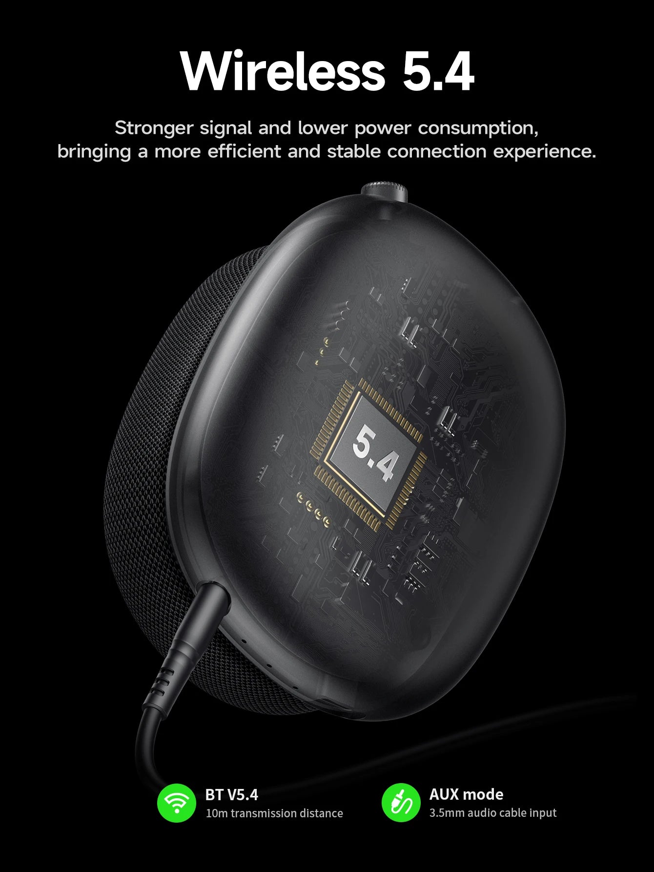 HOCO W55 Plus ANC Noise Reduction Over-ear Bluetooth 5.4 Headphones Wireless Sport Headset Head mounted For Smart Phone AUX mode