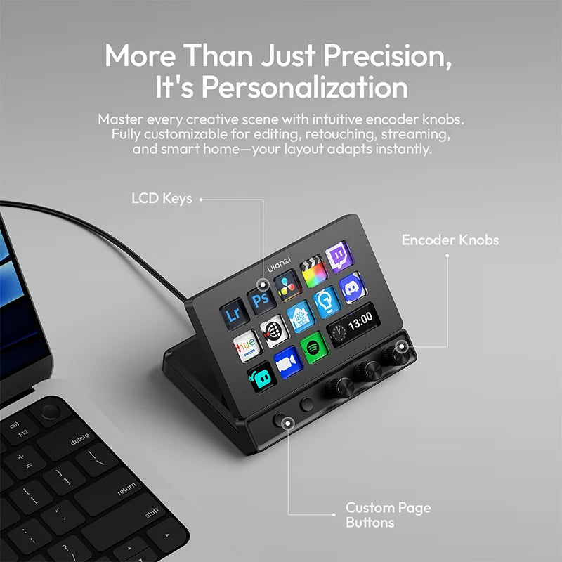 Ulanzi D200X All-in-One Creative Deck Desktop Control Hub for Video Photo Post-Processing Console Ecosystem Smart Lighting