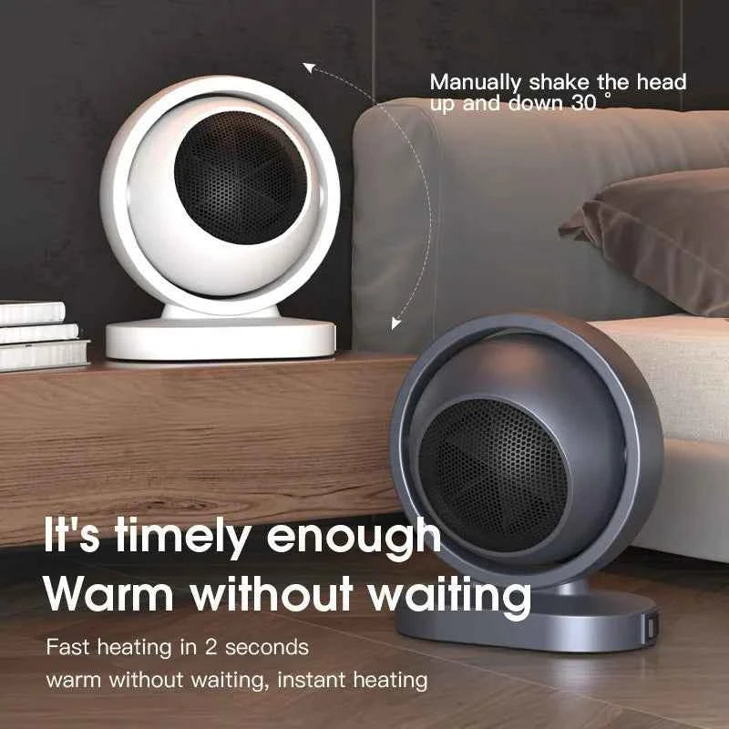 PTC Hot Air Heater Desktop Portable Blower Fan for Home Office Bathroom Personal Heating Electric Warmer