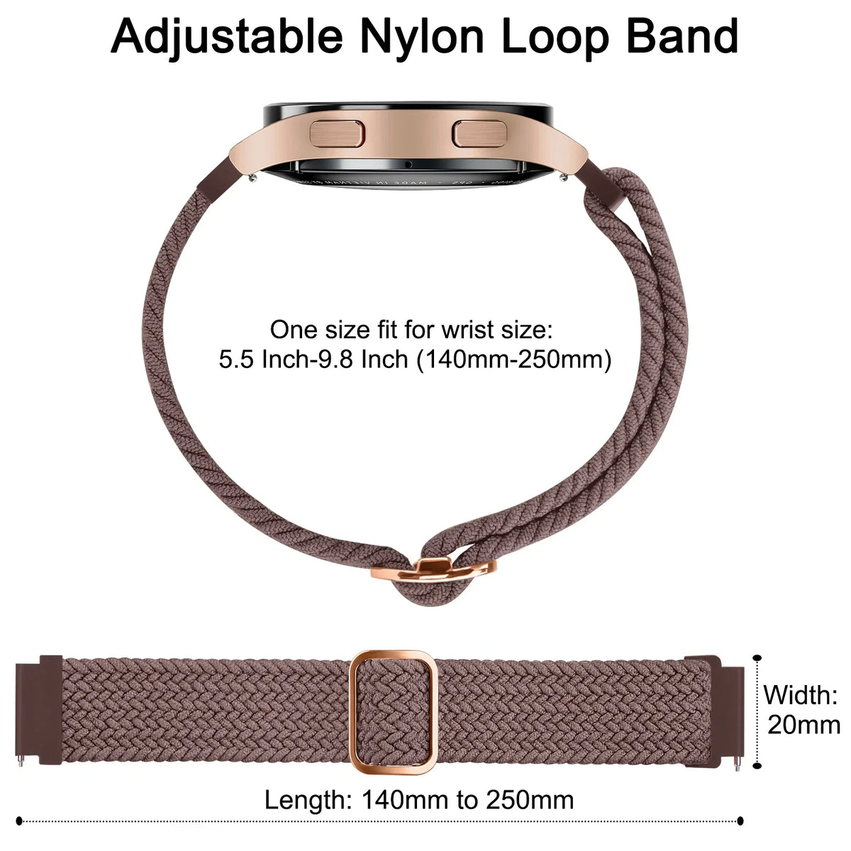 Elastic Braided Band For Amazfit GTS 2 4 Mini/GTR 42mm/GTS 2 3 2e/Bip youth/Bip S Lite/Bip Pace Lite/Bip U/Bip 3 Pro Strap Band