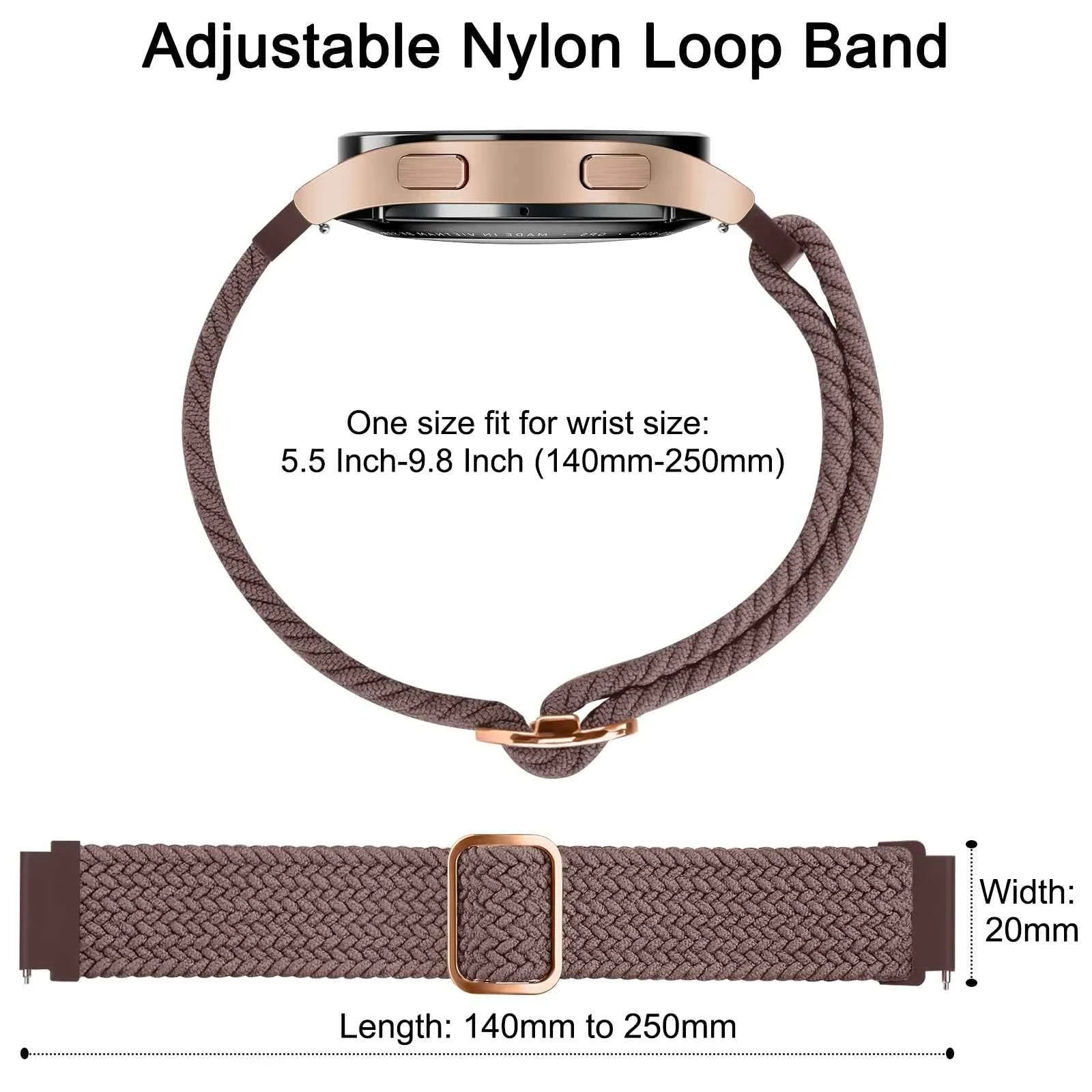 Elastic Braided Band For Amazfit GTS 2 4 Mini/GTR 42mm/GTS 2 3 2e/Bip youth/Bip S Lite/Bip Pace Lite/Bip U/Bip 3 Pro Strap Band