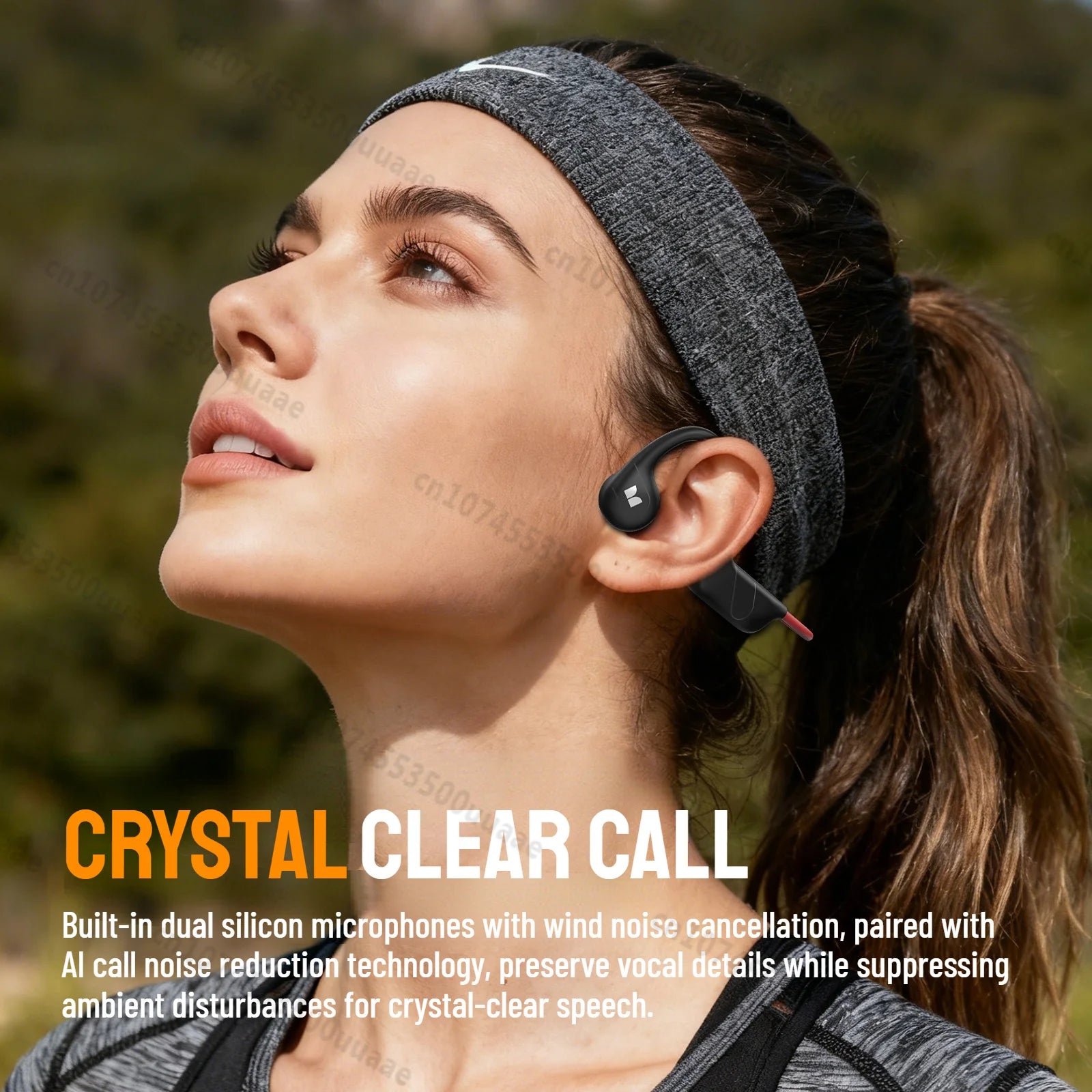 Monster XB01 Bone Conduction Bluetooth 6.0 Headphone HiFi Stereo Wireless Earphones IP56 Dust/Water Resistance Sports Earhook
