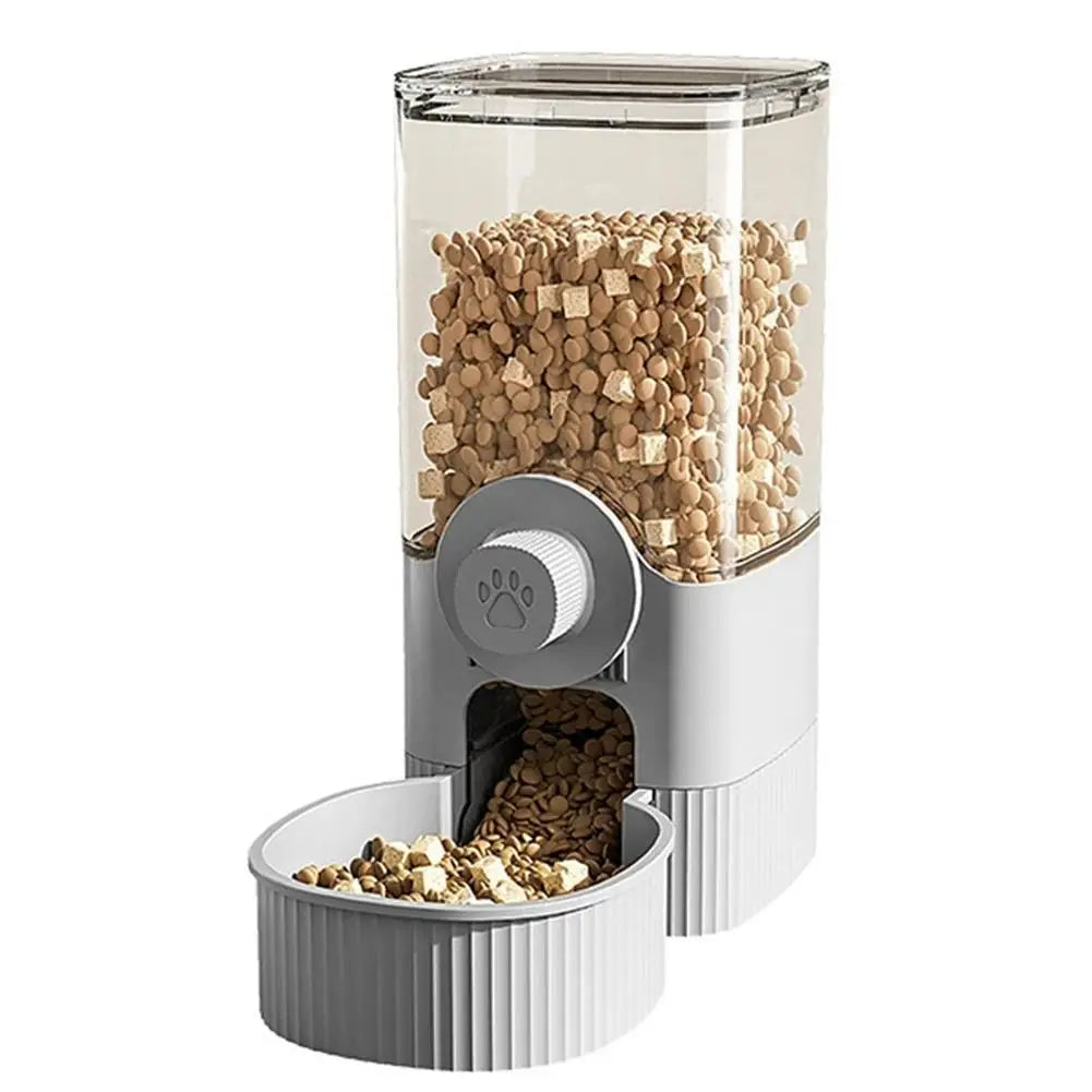 Automatic Cat Feeder Hanging Cage Small Pet Food Bowl Water Bottle Dispenser 1.2L Auto Gravity Pet Feeder & 520ml Waterer