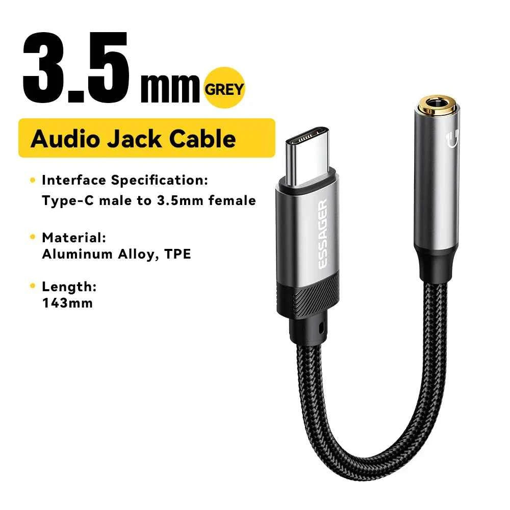 Essager Type-C to 3.5mm Audio Adapter