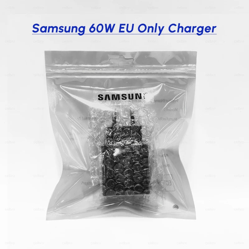 Samsung S26 Ultra original 60W Charger PD Type C Adapter EU Plug Fast Charge Samsung S25+ S25 S24 S23 S22 Ultra A57 Tab S10 S9