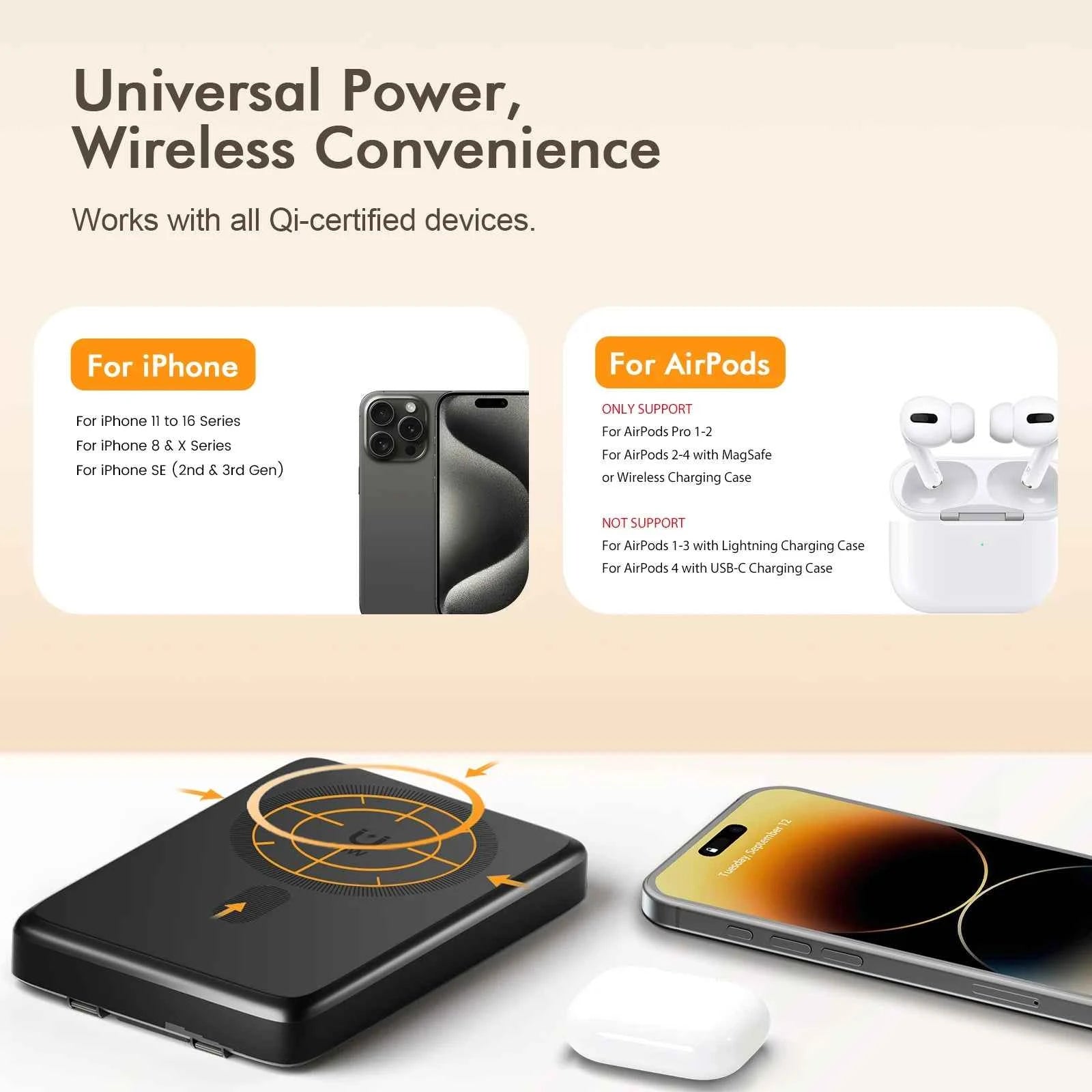 Fast Wireless Charger Stand 15W Foldable 3 in 1 Fast Charging Station Dock for iPhone 17 16 15 14 Pro Max Apple Watch Airpods