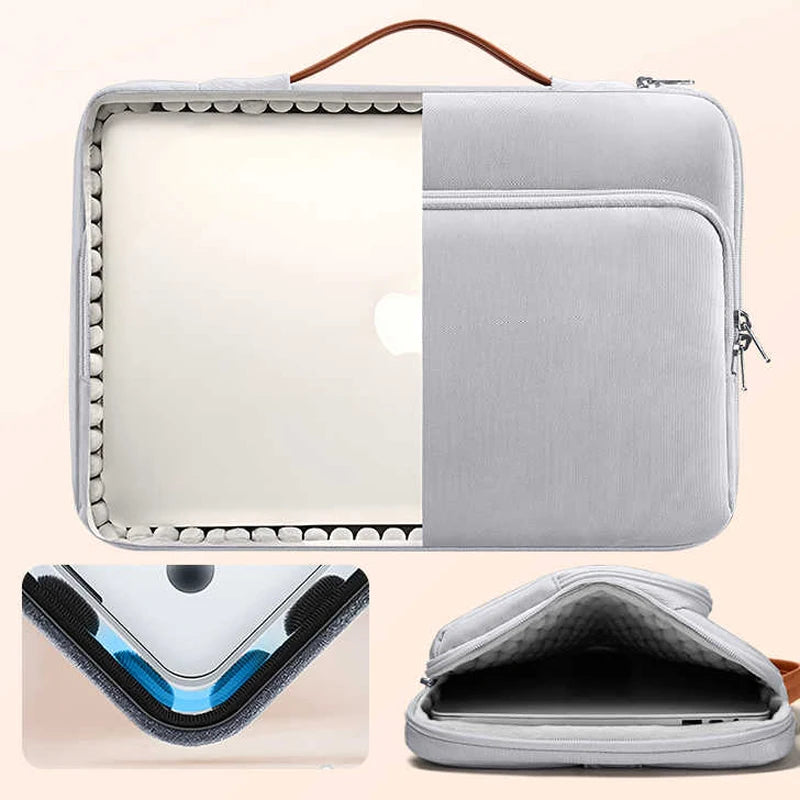 Dormin Shockproof Laptop Crossbody Bag – Protective Sleeve with Adjustable Strap & Handle for MacBook Air 13”, MateBook 14, Lenovo, Huawei