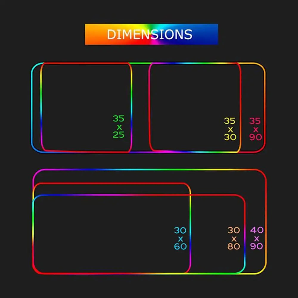 Car Super Cool RGB Mousepad Computer Table Mat Gaming Mouse Pad Gamer Accessories LED Backlit Keyboard Cabinet Mousepad Deskmat - WinSupport Tech